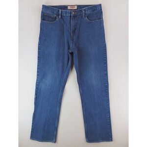 Big Mac Jeans Mens 36x34 Blue Regular‎ Straight Work Pants Medium Wash